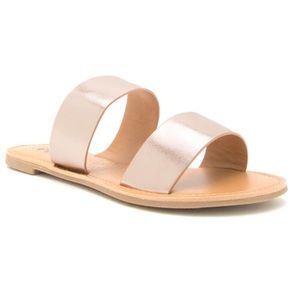 Rose gold sandals
